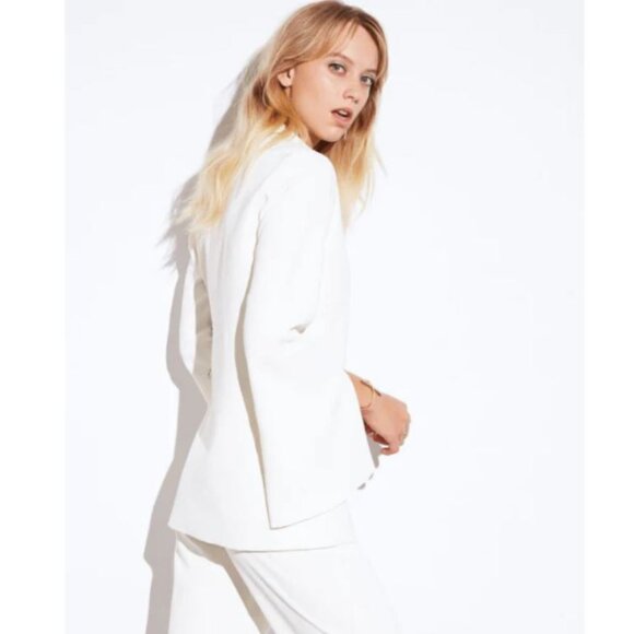 Amanda Uprichard Nolita Split Sleeve Balzer in Ivory | S - Picture 2 of 8